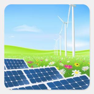 Solar And Wind Power Stickers
