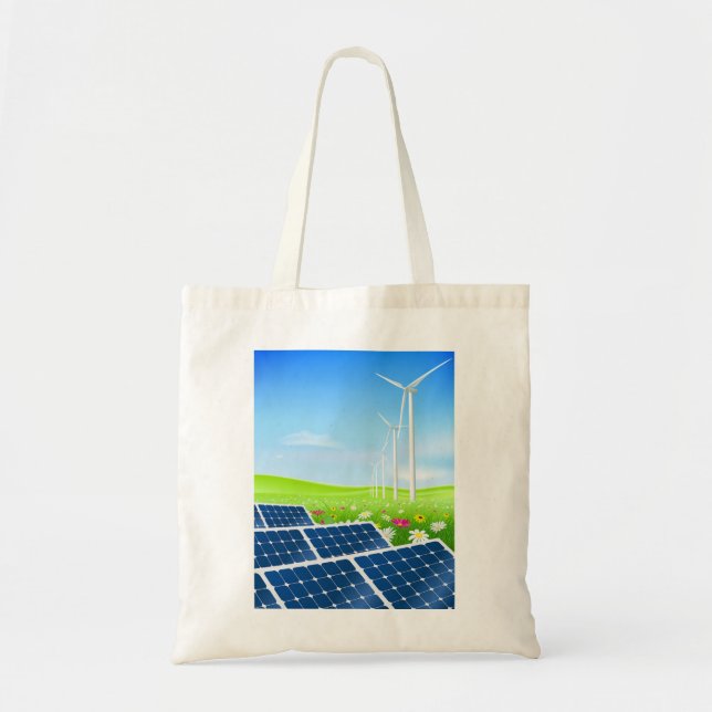 Solar And Wind Power Tote Bag (Front)