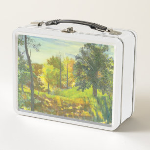 Solar autumn metal lunch box