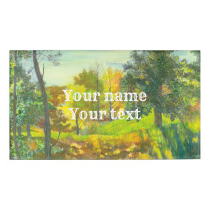 Solar autumn name tag