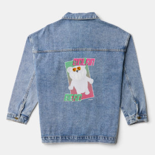 Solar Bear Funny Polar Beach Art Cartoon Denim Jacket