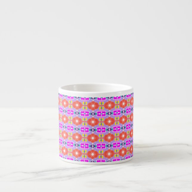 Solar Bloom Kaleidoscope Espresso Cup (Front)