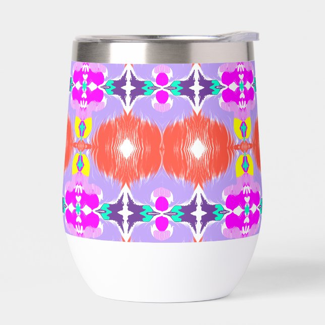 Solar Bloom Kaleidoscope Throw Pillow (Left)