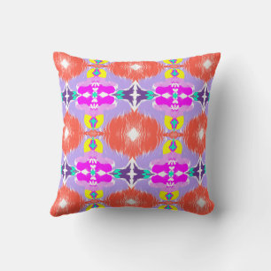 Solar Bloom Kaleidoscope Throw Pillow