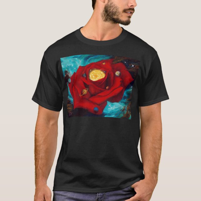 Solar Bloom Oil Painting T-Shirt (Front)