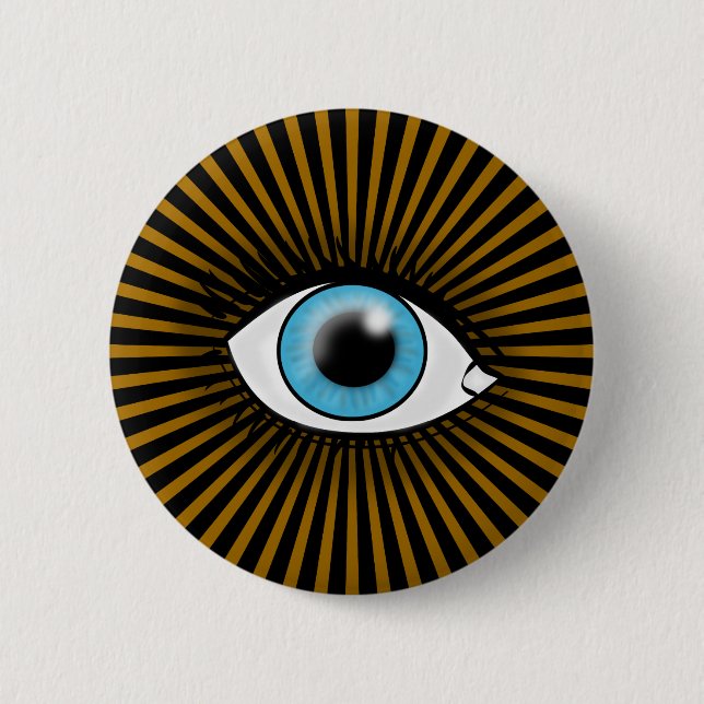 Solar Blue Eye 2 Inch Round Button (Front)