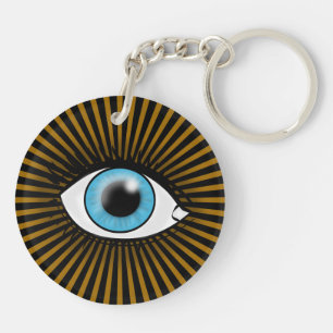 Solar Blue Eye Keychain