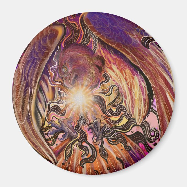 Solar Burst Hawk  Magnet (Front)