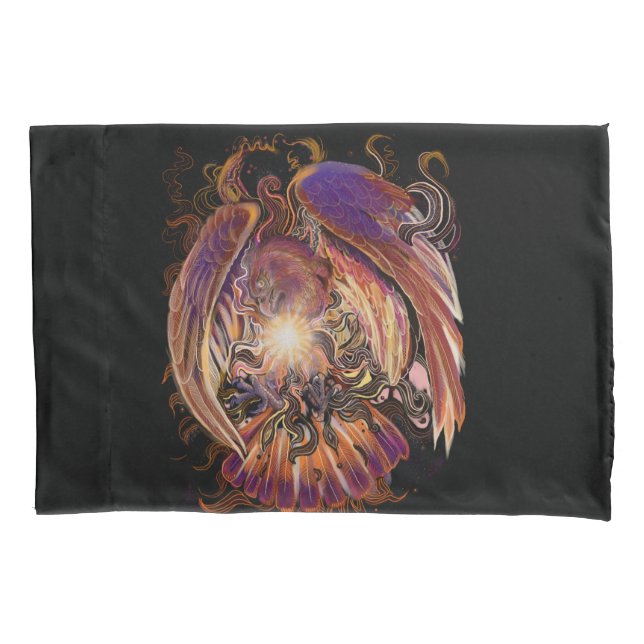 Solar Burst Hawk Pillow Case (Front)