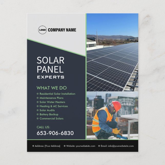 Solar Business Services Custom  Flyer (Front)