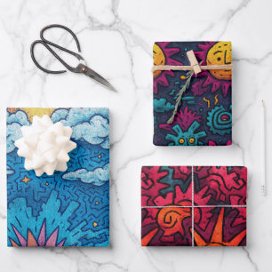 Solar Carnival Wrapping Paper Sheet