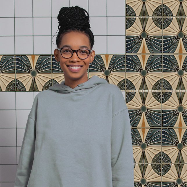 Solar Circles Mid-Century Symmetry Art Deco Tile (Creator Uploaded)