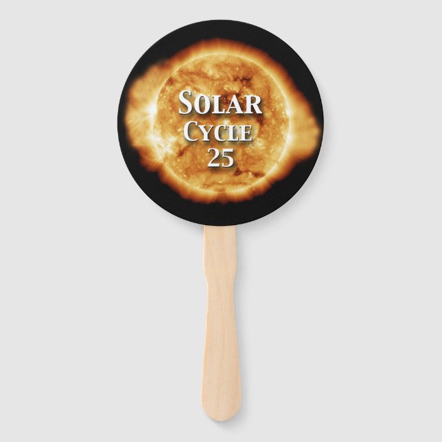 Solar Cycle 25 Active Sun Hand Fan (Front)