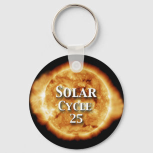 Solar Cycle 25 Active Sun Keychain
