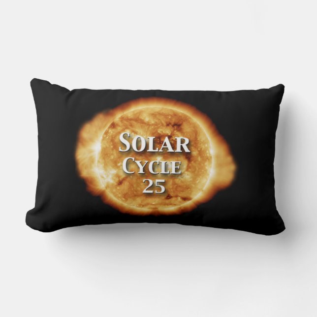 Solar Cycle 25 Active Sun Lumbar Pillow (Front)