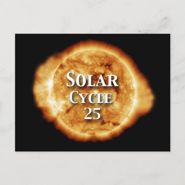 Solar Cycle 25 Active Sun Postcard (Front)