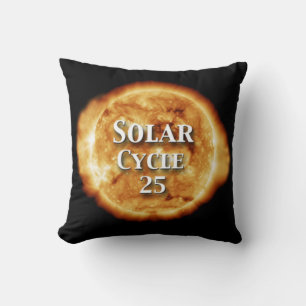 Solar Cycle 25 Active Sun Throw Pillow