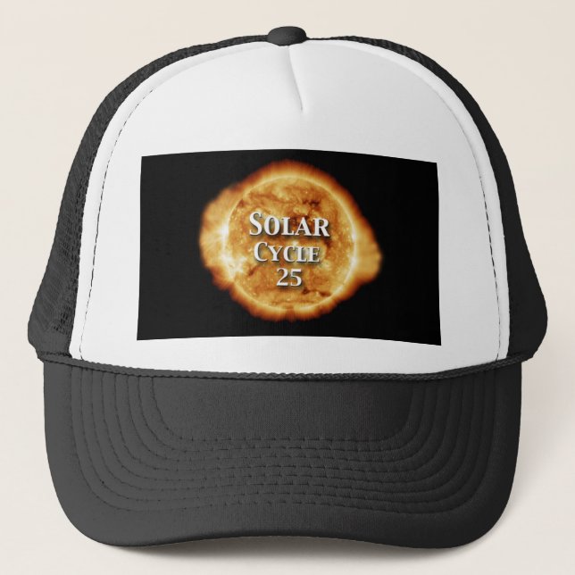 Solar Cycle 25 Active Sun Trucker Hat (Front)