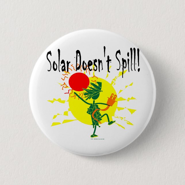 Solar Doesn't Spill 2 Inch Round Button (Front)