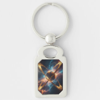 Solar Drift Abstract Keychain