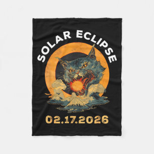 Solar Eclipse 02 17 26 Illustration Fleece Blanket