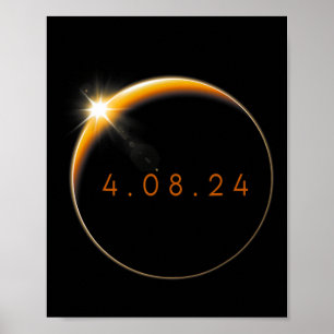 Solar Eclipse 2024 040824 Eclipse Mens Womens Kids Poster