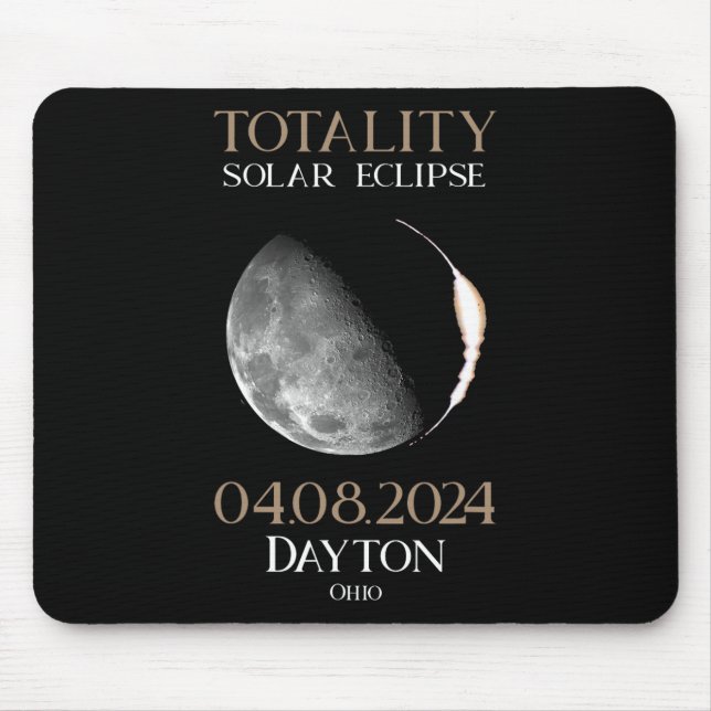 Solar Eclipse 2024 04 Dayton Ohio  Mouse Pad (Front)