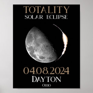 Solar Eclipse 2024 04 Dayton Ohio  Poster
