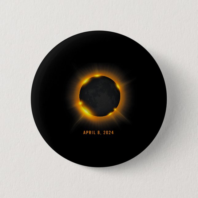 Solar Eclipse 2024  2 Inch Round Button (Front)