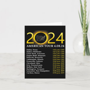 Solar Eclipse 2024 American Tour 2024 Totality Tot Card