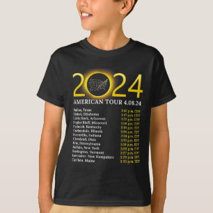 Solar Eclipse 2024 American Tour 2024 Totality Tot T-Shirt