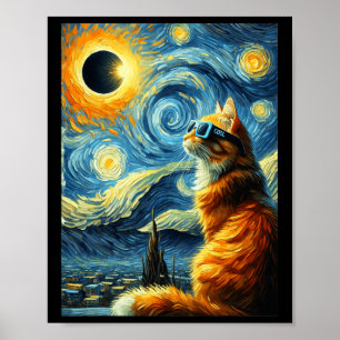 Solar Eclipse 2024 April 8 Cat Totality Solar Ecli Poster