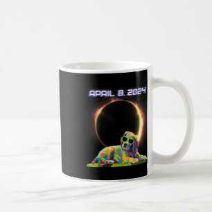 Solar Eclipse 2024 April 8 Dog Solar Eclipse Glass Coffee Mug