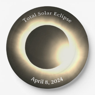 Solar eclipse 2024, April 8th Paper Plate