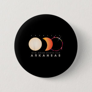 Solar Eclipse 2024 Arkansas Total Eclipse America 2 Inch Round Button