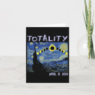 Solar Eclipse 2024 Art Totality April 8 Men Women  Card