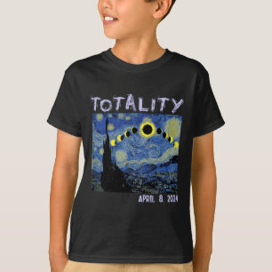 Solar Eclipse 2024 Art Totality April 8 Men Women T-Shirt