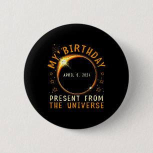 Solar Eclipse 2024 Birthday Present 4.8.24 Totalit 2 Inch Round Button
