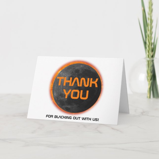 Solar Eclipse 2024 Black out Folded Carte de remer (Devant)