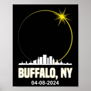 Solar Eclipse 2024 Buffalo Skyline Total Solar Ecl Poster