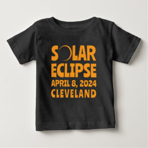 Solar Eclipse 2024 Cleveland Ohio Baby T-Shirt