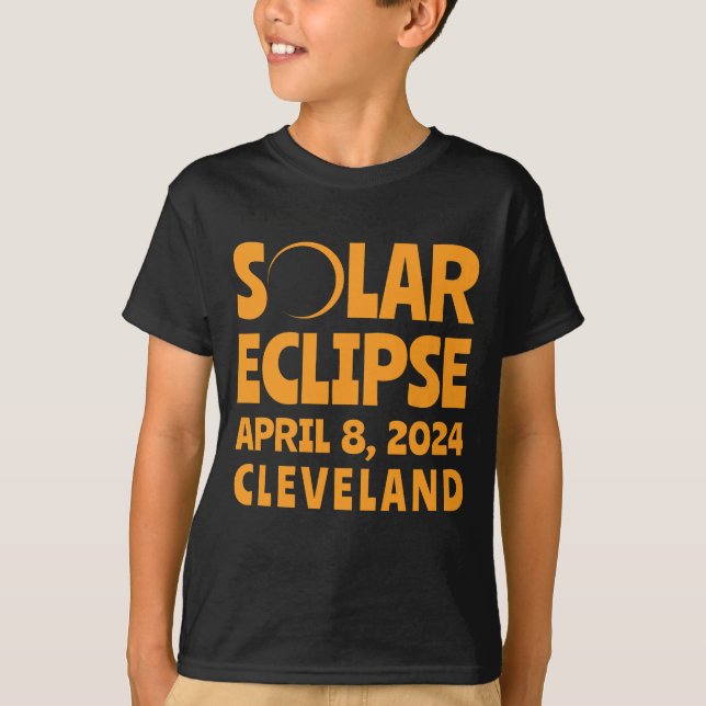 Solar Eclipse 2024 Cleveland Ohio T-Shirt (Front)