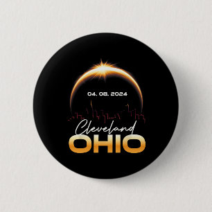 Solar Eclipse 2024 Cleveland Ohio Total Solar Ecli 2 Inch Round Button