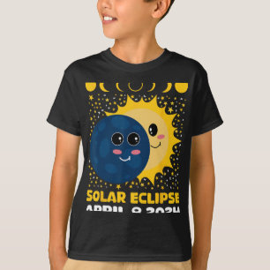 Solar Eclipse 2024 Cute Kids Toddler Boy Total Ecl T-Shirt
