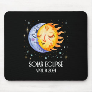 Solar Eclipse 2024 Cute Solar Eclipse Kids Boys Gi Mouse Pad