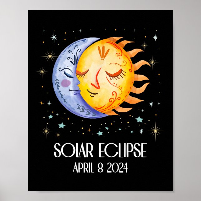 Solar Eclipse 2024 Cute Solar Eclipse Kids Boys Gi Poster (Front)
