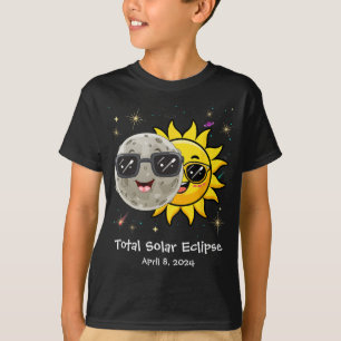 Solar Eclipse 2024 Cute Solar Eclipse Kids Boys Gi T-Shirt