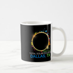 Solar Eclipse 2024 Dallas Texas Colourful Totality Coffee Mug