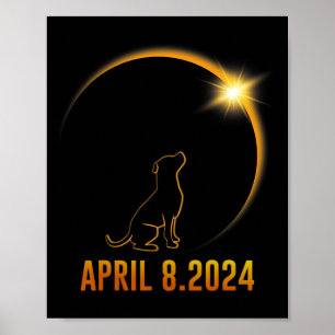 Solar Eclipse 2024 Dog Totality 1 Poster