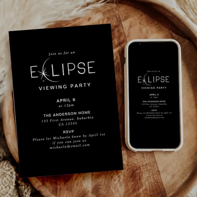 Solar Eclipse 2024 Eclipse Viewing Party Invitation (Creator Uploaded)